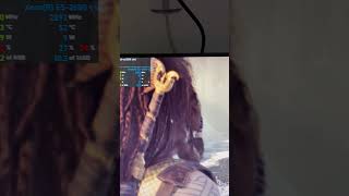 Xeon E5 2680+RX6600LE rodando God of war 2018 com tudo no ultra. #godofwar #videogame #kratos