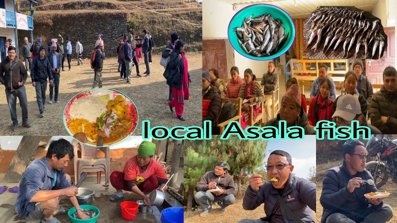 Asala fish curry having in Chhinamakhu village Milan and his relatives @MilanSampangvlog