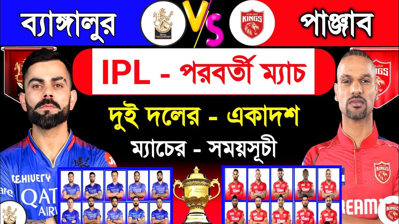 Ipl Next Match Bangalore Vs Punjab Ipl 6th Match Schedule & Best 11 Ipl 2024 Rcb Vs Pbks