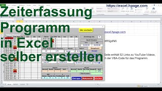 Erstellen Zeiterfassungsprogramm in Excel VBA   yyy