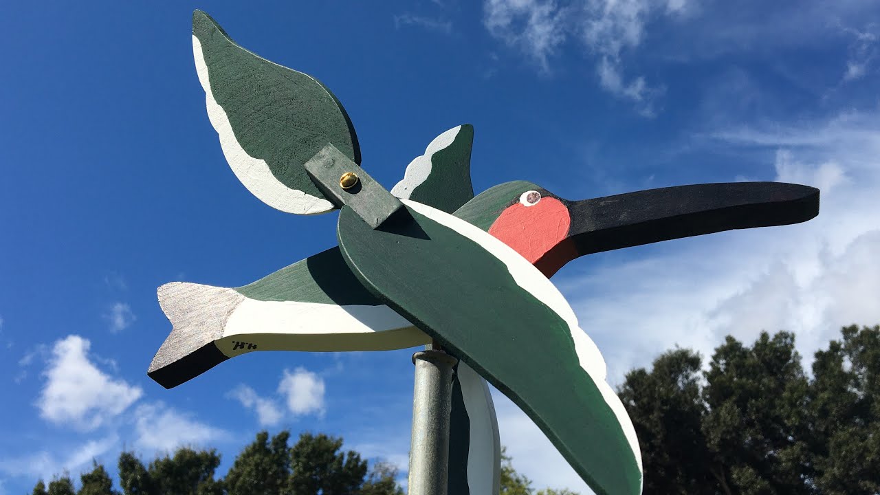 How to Paint and Assemble the DiY Hummingbird Whirligig Yard Art