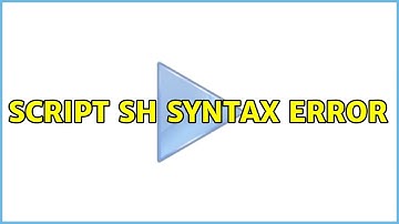 Ubuntu: script sh syntax error