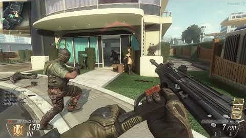 Black Ops 2 gameplay in a empty server with bots that have better skill than me.