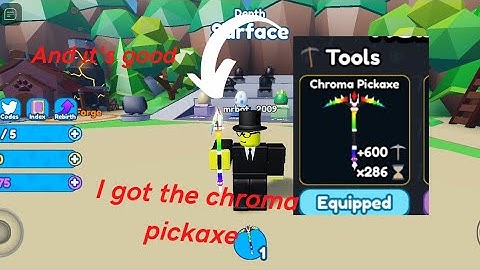 I finally got the chroma pickaxe in mining simulator 2