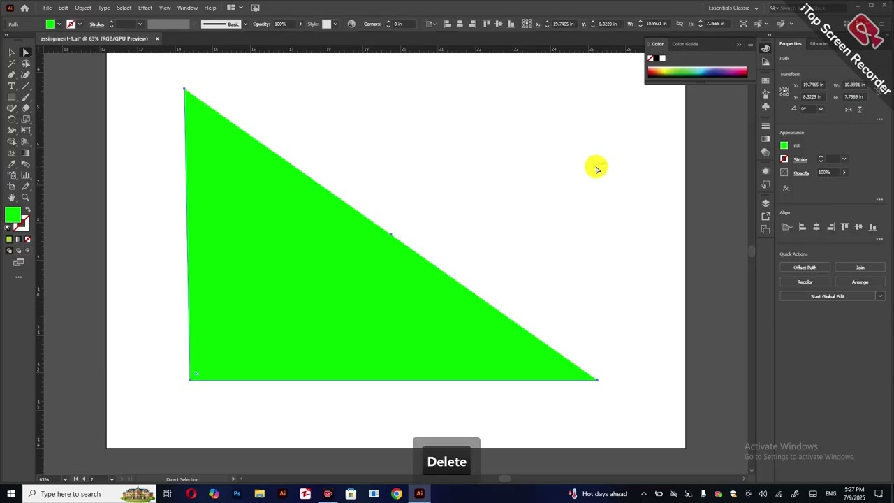 illustrator direct selection tool class 3