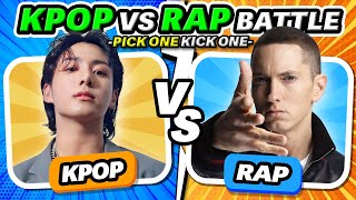 KPOP vs RAP 🔥 Pick ONE Kick ONE 🎵 KPOP QUIZ CHALLENGE | K-Music Quiz