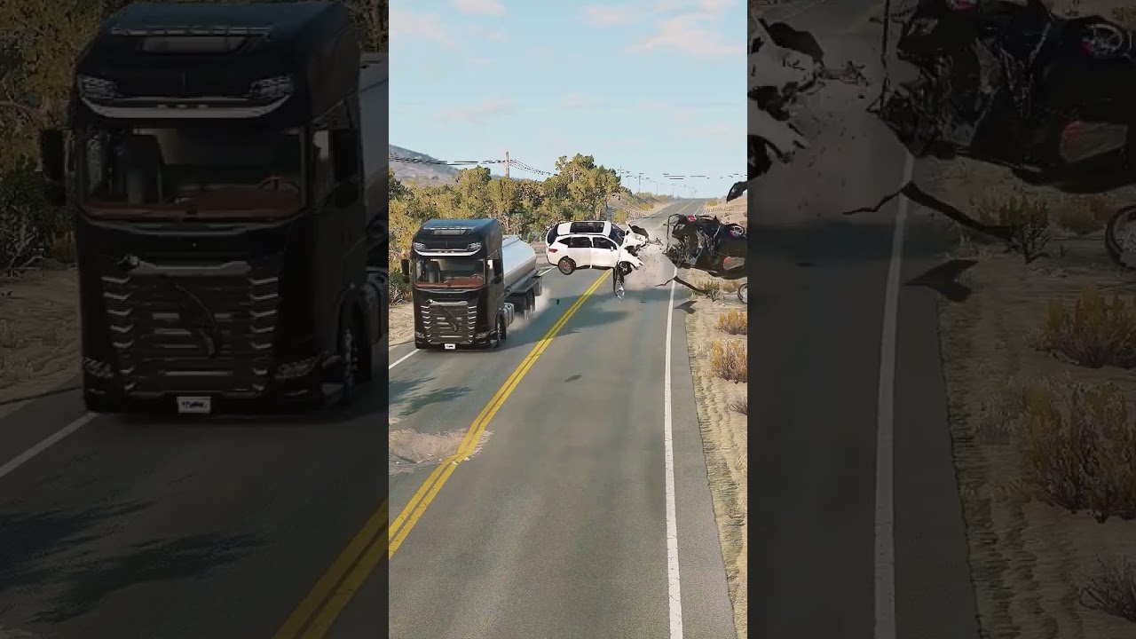 "Realistic Crash Test 😱 | Tes Tabrakan Mobil Realistis. 