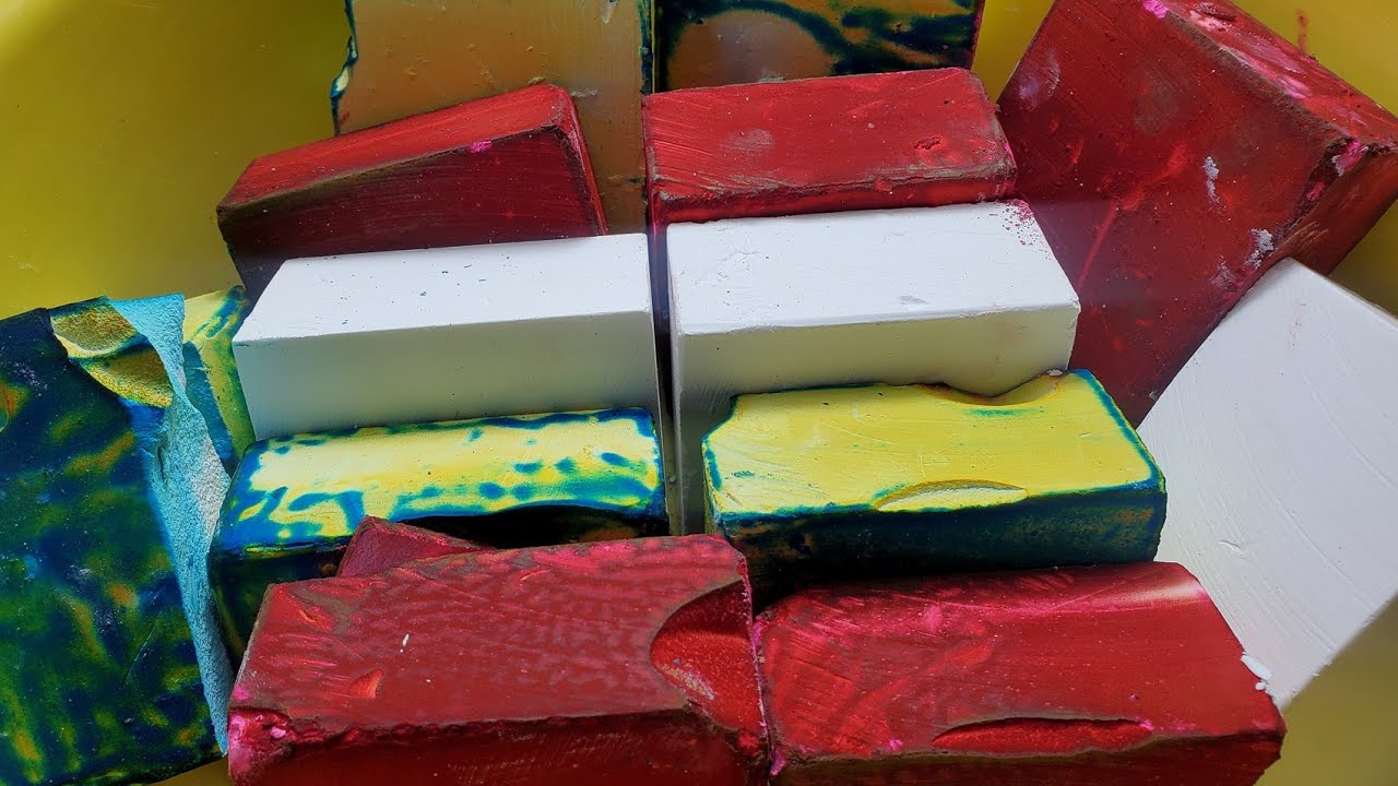 14 BLOCKS DYED PGC GYM CHALK CRUMBLE-ASMR