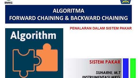 5. Penalaran pada sistem pakar menggunakan algoritma forward chaining dan backward chaining