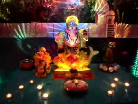  GANPATI  DECORATION  AT HOME  PUNE 2012 YouTube 