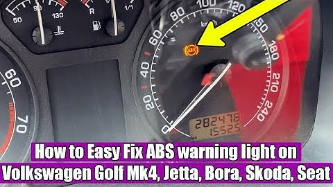 How to Easy Fix ABS warning light on Volkswagen Golf Mk4, Bora, Jetta, Passat B5, Polo Skoda Octavia