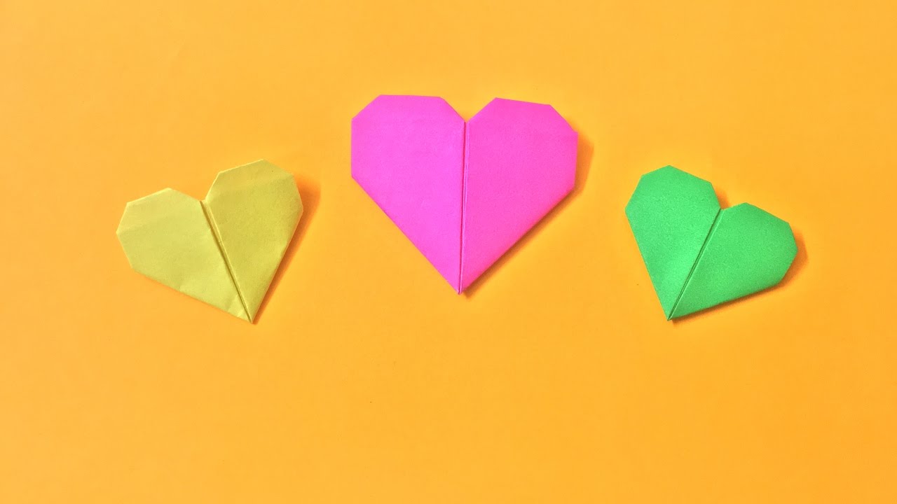 How To Make An Origami Paper Heart Tutorial - YouTube