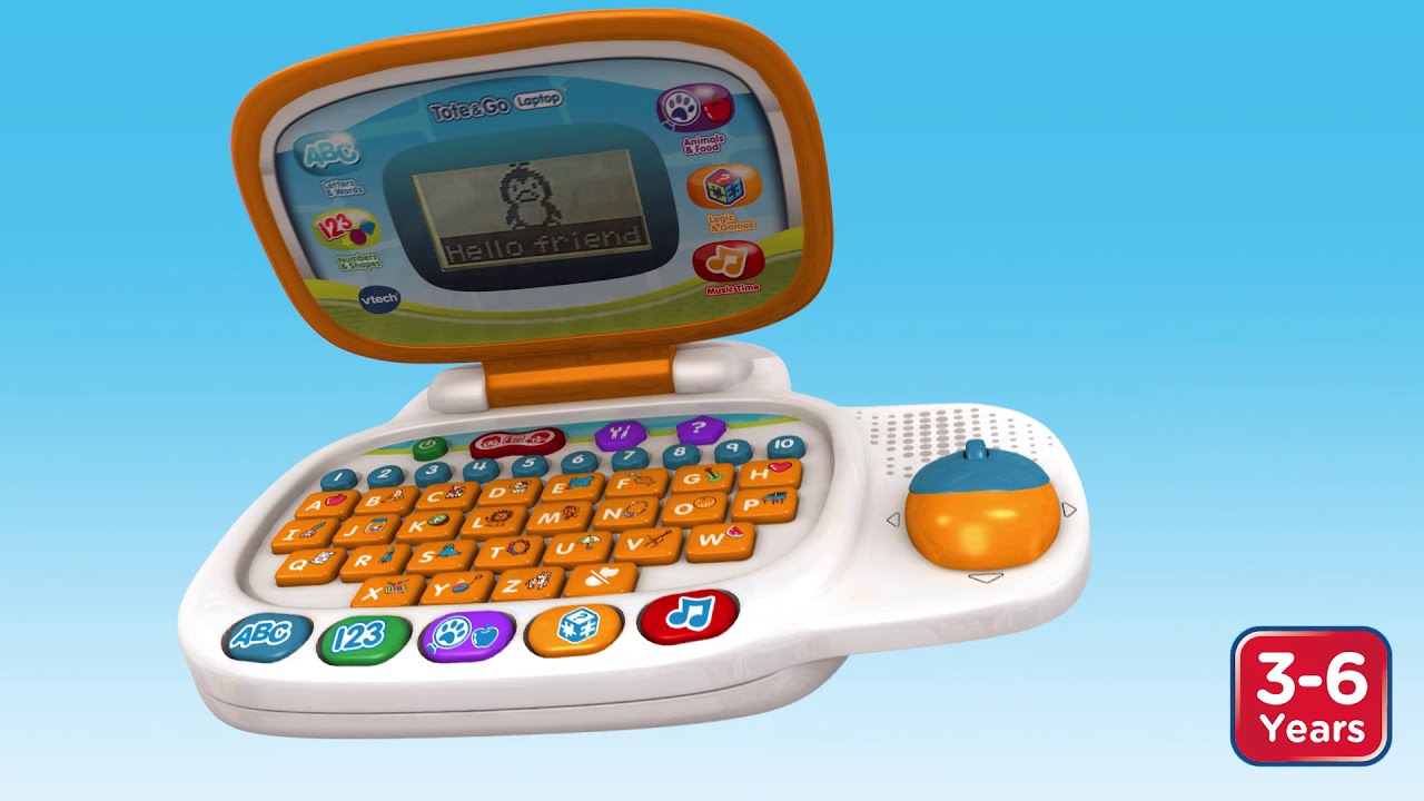 VTech My Laptop Kids Toy, 4-Directional Mouse, 30 Educational Activities, 5  Progressive Learning Categories, Orange