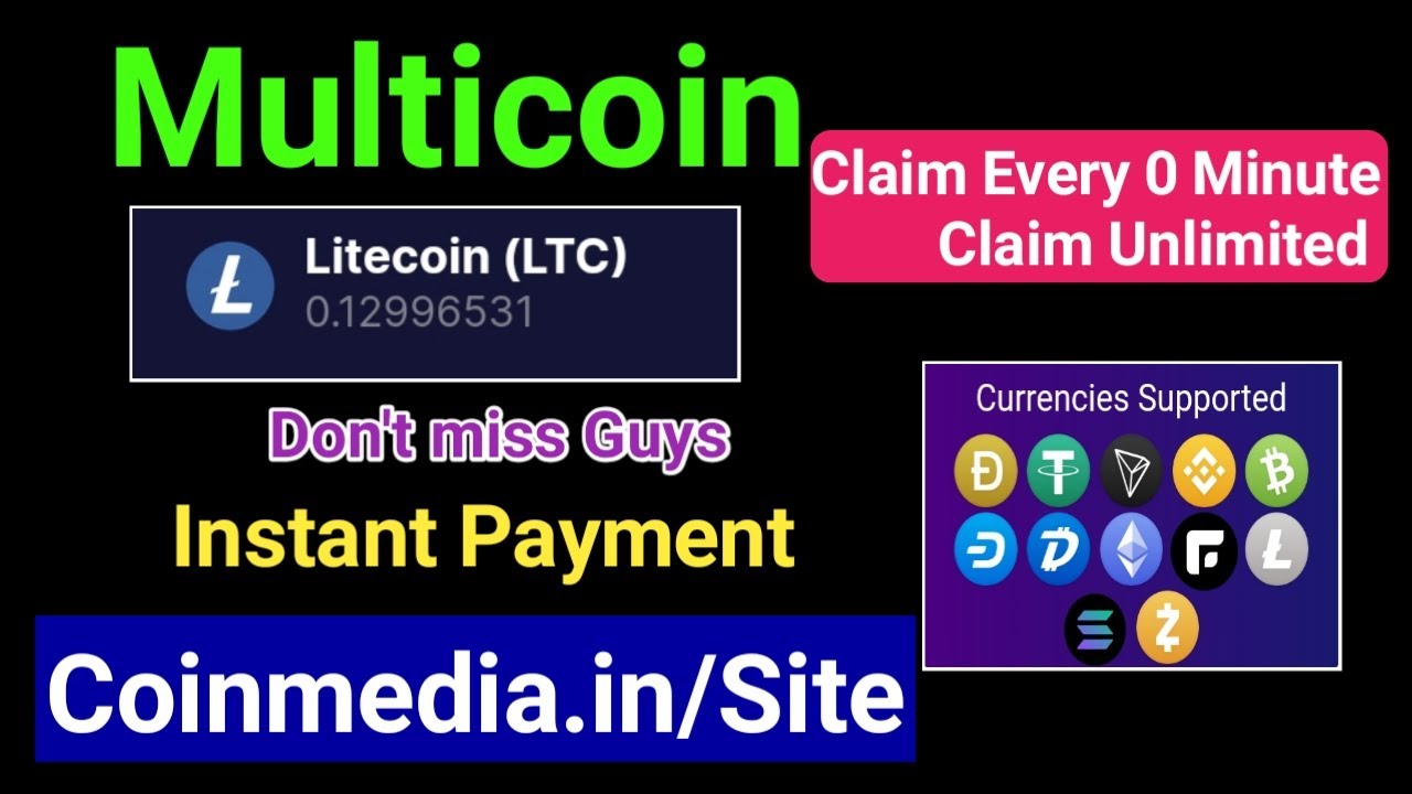 High Paying Multicoin Site | FREE Crypto Faucet | Instant Payments | Multiple Cryptocurrency | Insta