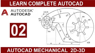 AutoCAD 2d Drawing | Mechanical 2d Practice drawing | AutoCad Practice drawing