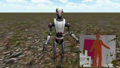 Robot model control with Kinect in Unity