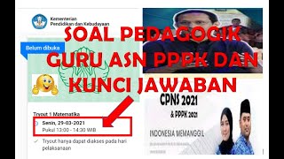SOAL TRY OUT PPPK PEDAGOGIK PART 1 SOAL TRY OUT PPPK PEDAGOGIK PART 1