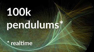 100000 double pendulums in 4K (compute shaders) #realtime #simulation #physics