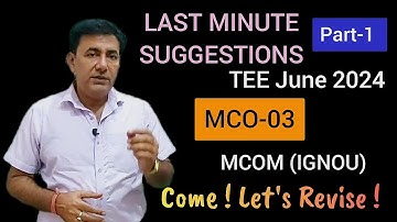 MCO-03 || LAST MINUTE SUGGESTIONS FOR TEE JUNE 2024 || RESEARCH METHODOLOGY & STATISTICAL ANALYSIS