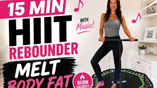 15 MIN HIIT Rebounder Workout with Music 🔥 Melt Body Fat & Burn Calories screenshot 2
