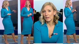 Vicky Gomersall Cleavage Gorgeous Figure In Tight Turqoise Dress - Sky Sports News 5122023
