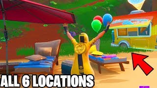 Fortnite Dance At Different Beach Parties - All 6 Locations Fortnite 14 Days Of Summer
