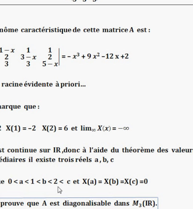 matrice diagonalisable YouTube