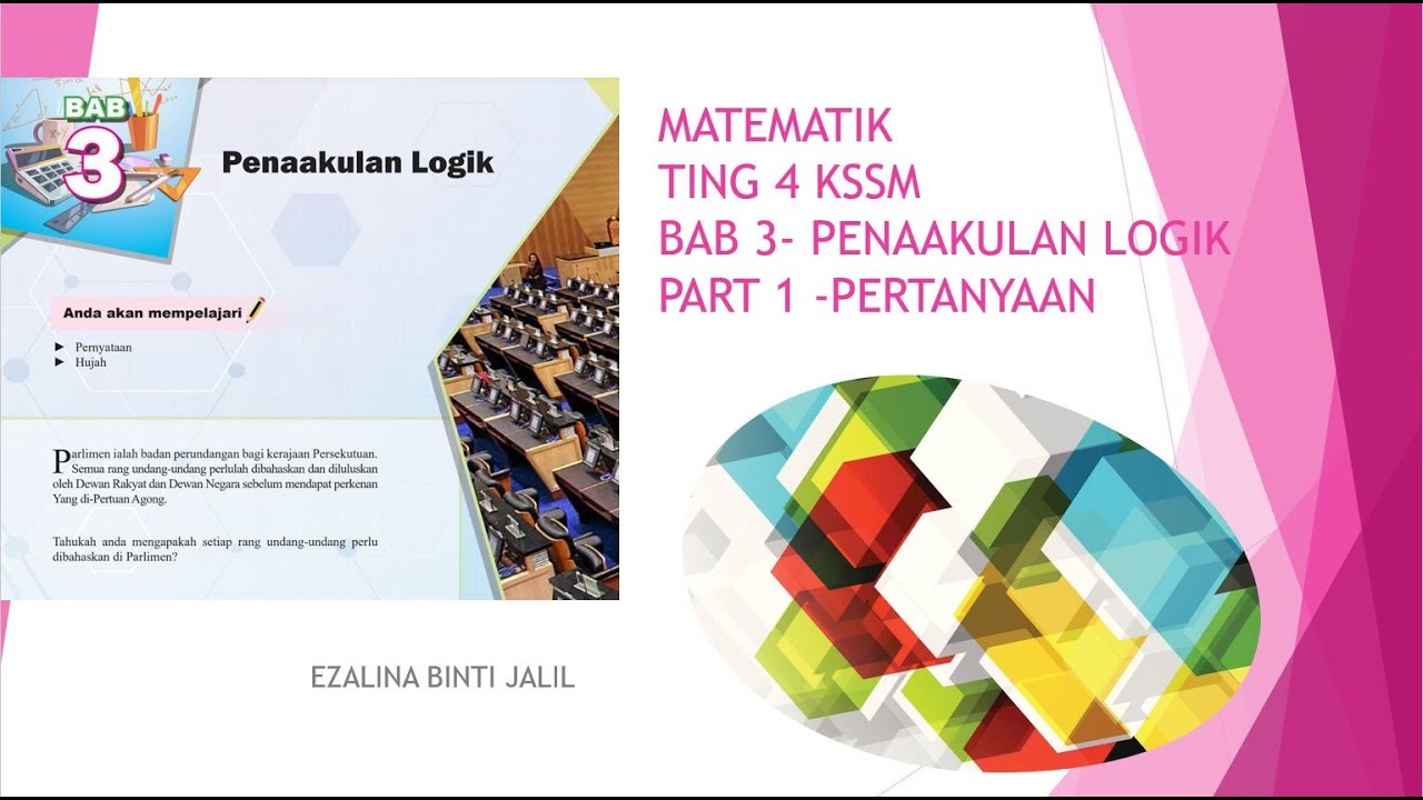 Bab 3 Penaakulan Logik Part 1 Pernyataan Matematik Ting 4 Kssm Youtube