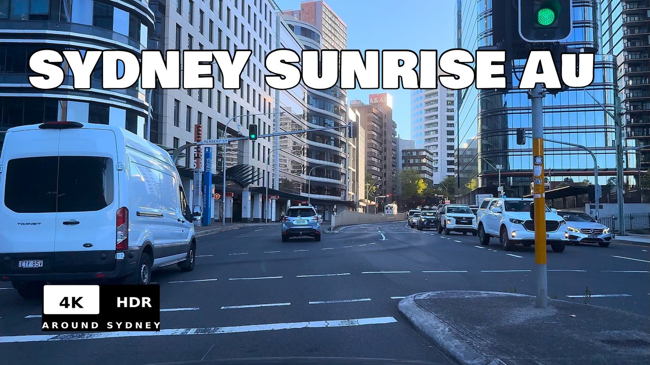 SUNRISE Harbour Bridge| Chester Hill → Barangaroo | Sydney Drive 4K HDR 60FPS POV AU