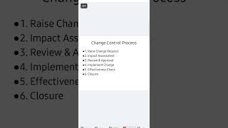 What is Change Control in Pharma? | Definition, Process & Example | GMP Training #Shorts