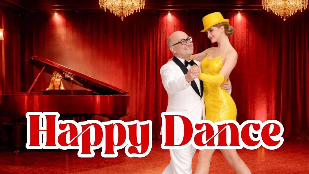Ballroom Dance to Upbeat Piano | Happy Man with Beautiful Dancer