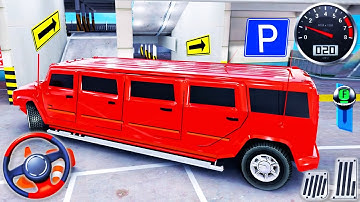 Luxury Hummer Limousine Driving in City - Multi Level Car Parking Simulator - Android GamePlay