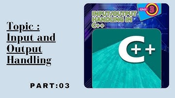 Chapter: Input output Handling in C++ (Part: 3) Sindh Board Class : X