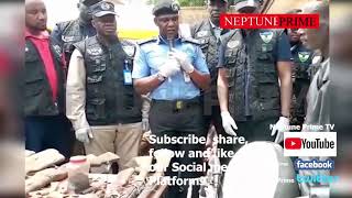 Police Parade Notorious gunrunner, Haruna, who hides AK 47s in motorcycles, arrested in Abuja