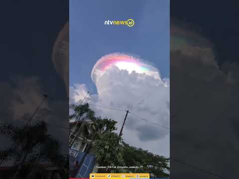 Heboh, Awan Pelangi Hiasi Langit Jonggol Bogor