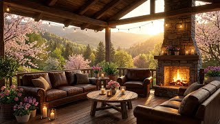 Cozy Spring Mountain Retreat 🌸 Smooth Lofi Jazz for Relaxation & Peaceful Evenings
