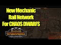 New Mechanic For Chaos Dwarfs - RAIL NETWORK MOD - Total War Warhammer 3 - Forge of the Chaos Dwarfs