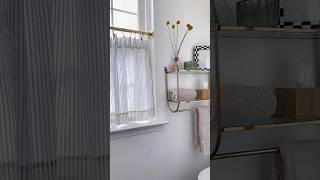 Celebrity Transform your small bathroom with cafe curtains 😍 #smallbathroommakeover #powderroomdesign #shorts Profile
