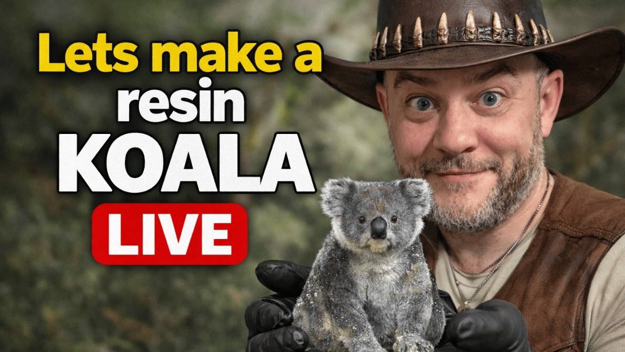 Let’s Make a Resin Koala Bear LIVE! 🐨✨ Creative Resin Build