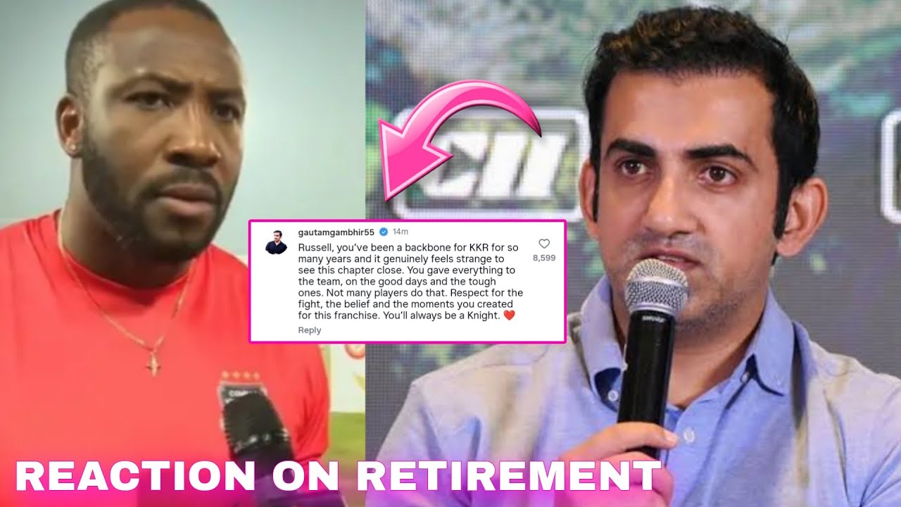 Gautam Gambhir's Reaction On Andre Russell Retirement! KKR IPL News | Andre Russell Retirement