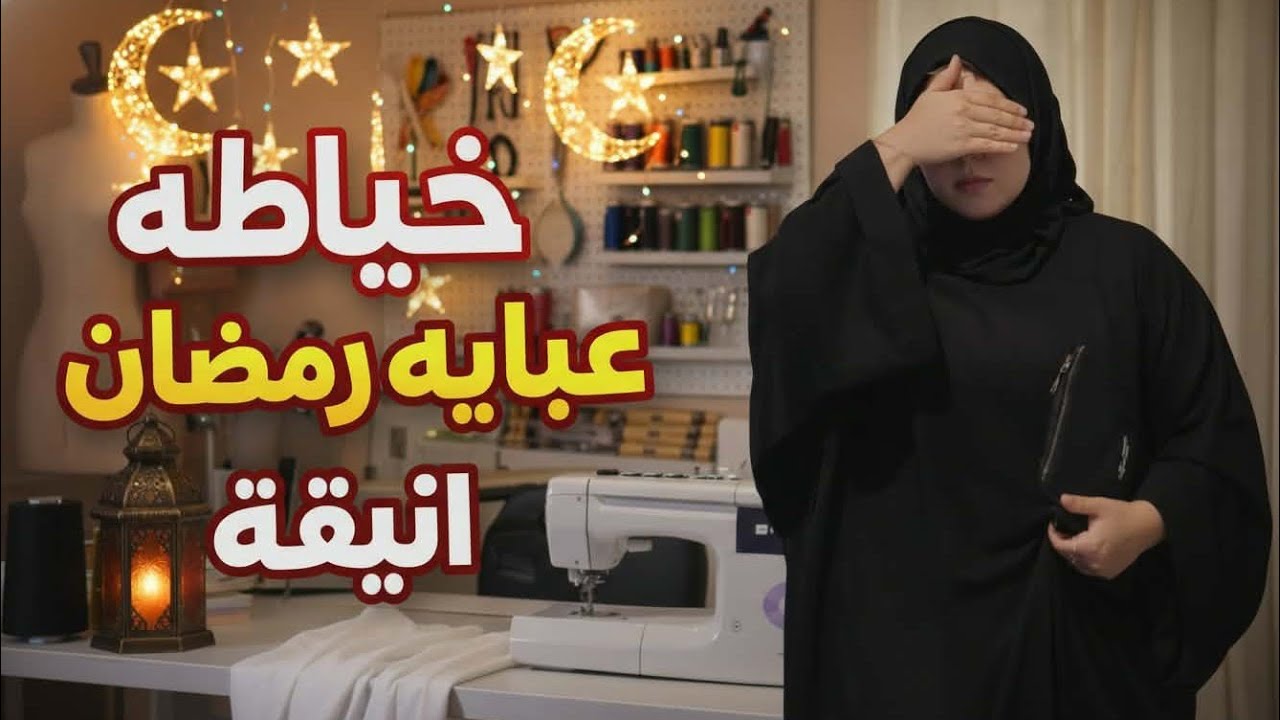 طريقه قص عباية خليجي أنيقة خطوة بخطوة تناسب جميع المقاسات 
