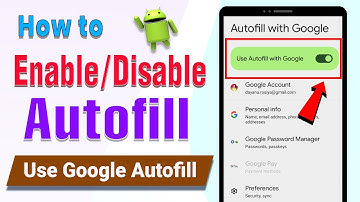 How to use google autofill service || Enable disable autofill || Turn off autofill password android