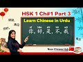 Hsk1chp#1part3 in urdu#learnchineseinurdu #freemandarinchinese #chinesegrammar #hsk1 