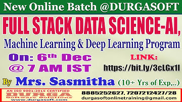 FULL STACK DATA SCIENCE-AI Online Training @ DURGASOFT