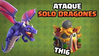 Pensé que este ataque saldría HORRIBLE… FULL DRAGONES vs TH16 | Clash of Clans
