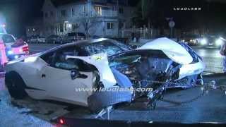 Www.loudlabs.com hollywood - a ferrari involved in street race crashed
into an apartment building thursday night. authorities say the
accident...