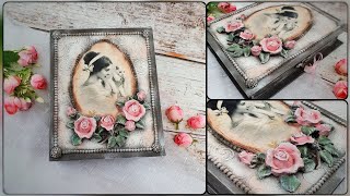 Box decoupage , book 💗 decoupage diy.....