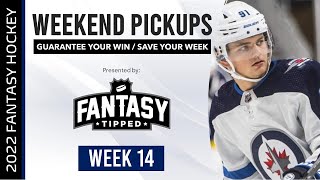2022-23 Fantasy Hockey - Week 14 Weekend Adds - Fantasy Hockey Advice