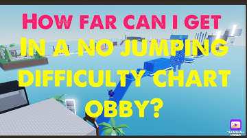How far can i get in a NO JUMPING Difficulty Chart Obby? || (ROBLOX Obby)