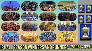 || IPL ALL SEASON WINNERS AND RUNNERS |2008-2023|#iplwinners